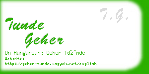 tunde geher business card